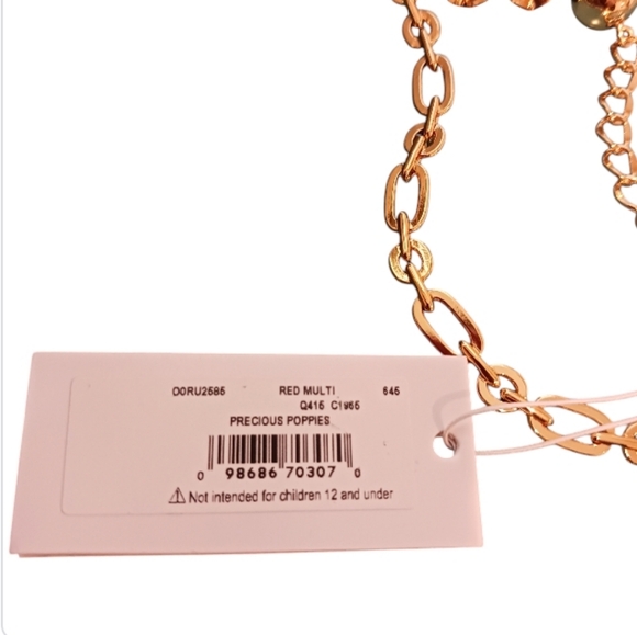 SOLD Kate Spade Precious Poppies Statement Necklace RARE - Picture 11 of 11